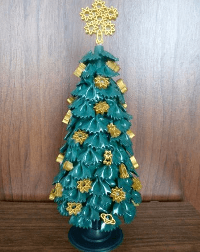 елка из макарон: оригинальная поделка на новый год 2 4