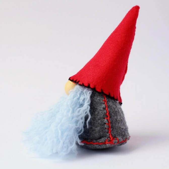 Гномик из фетра: новогодняя поделка Gnome 10