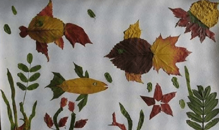 Интересные и красивые поделки из осенних листьев в садик и школу osennie podelki iz listev 102