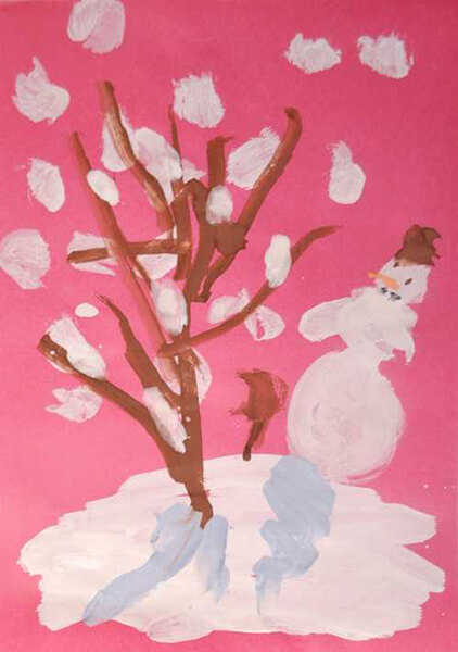 Рисунки на тему зима: что можно нарисовать красками и карандашом risunki na temu zima detskie 82