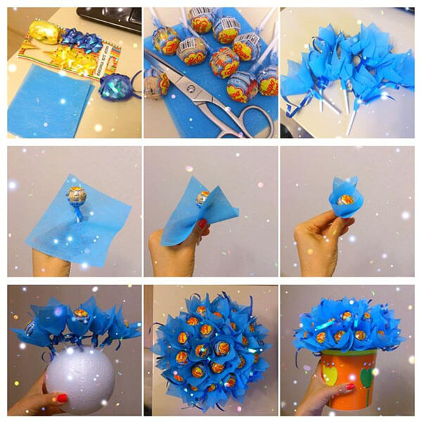 Букеты из конфет своими руками на 8 марта: как сделать красивые подарки дляначинающих пошагово