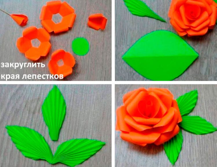 Розы ручной работы на 8 марта из разных материалов: мастер-классы с фотографиями sdelat rozu svoimi rukami 10