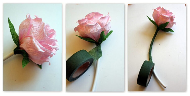 Роза ручной работы на 8 марта из разных материалов: мастер-классы с фотографиями sdelat rozu svoimi rukami 33